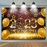 Lofaris UK Balloon Star With Spark Bokeh Happy New Year Backdrop